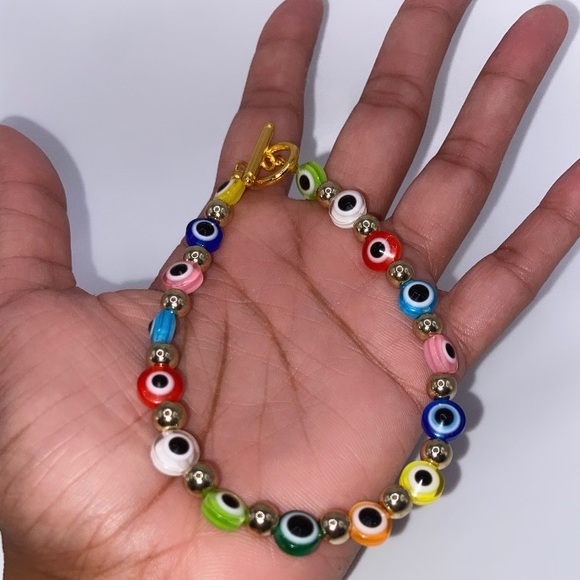 Evil Eye Y2K Inspired Anklet - Picture 4 of 10